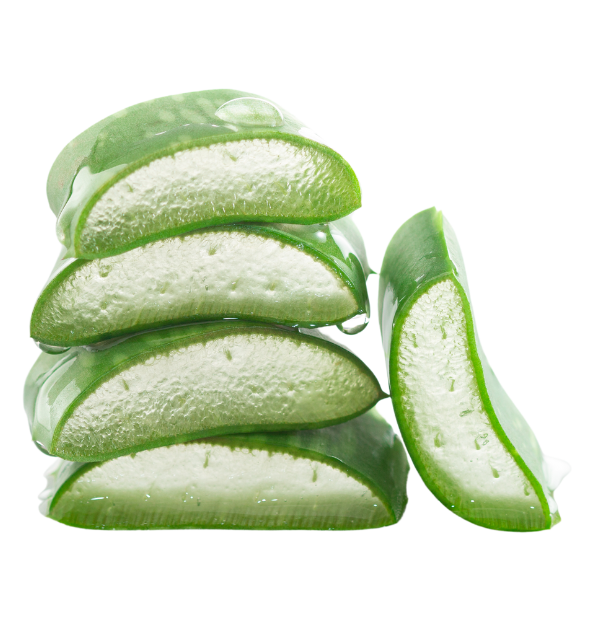 stack of sliced aloe vera.