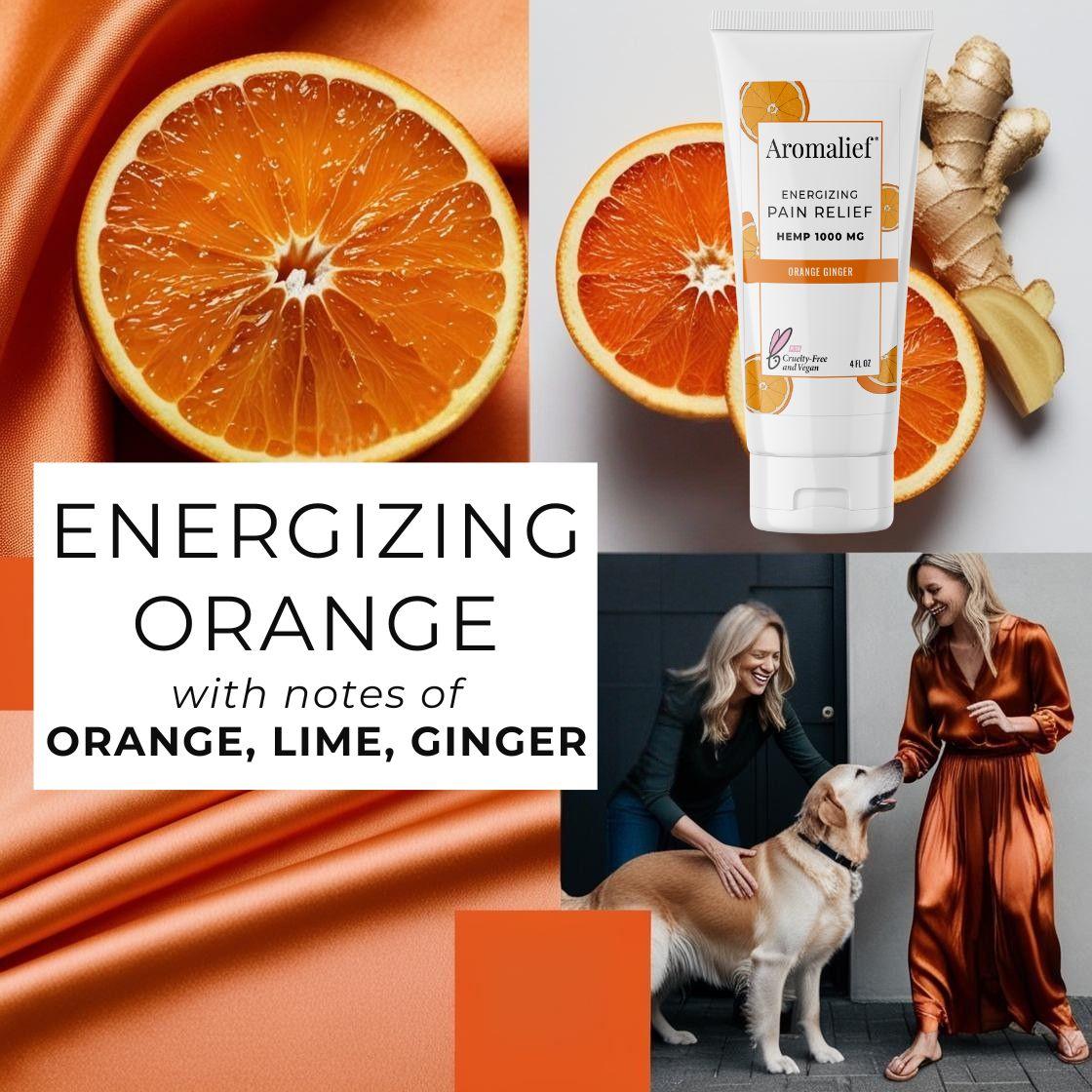 Orange Ginger Pain Relief Mood Board