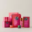 Dim N Dazzle Complete Even-Tone & Glow Trio with packaging box, smooth-sorbet mini cream and mini blavana face pommade