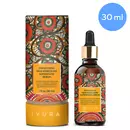 A bottle of Prinourish kept beside it's beautiful, vibrant packaging, in front of a white color background