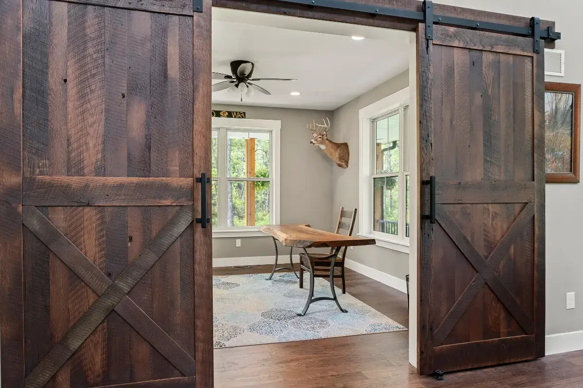 Custom Barn Door and Office Desk