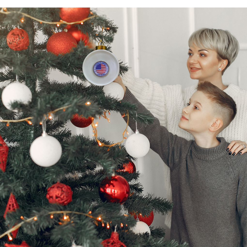 Patriotic Christmas Ornament to Celebrate America 250