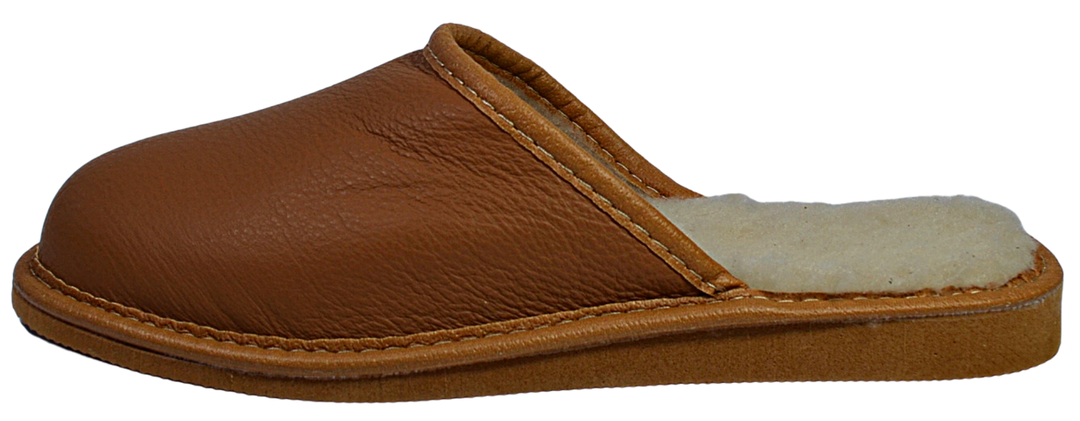 Isabella - Bedroom leather slippers for women - Reindeer Leather