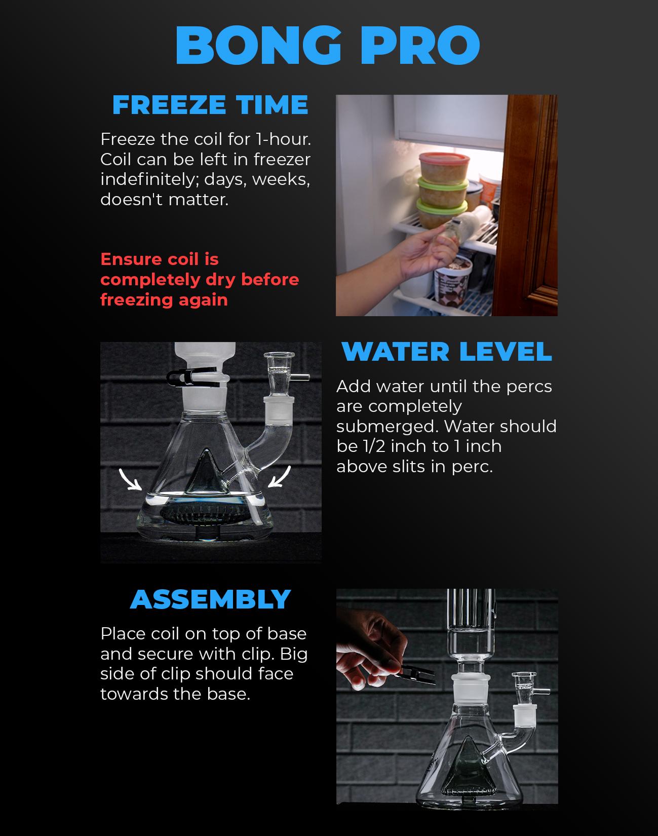 freeze pipe bong pro infographic