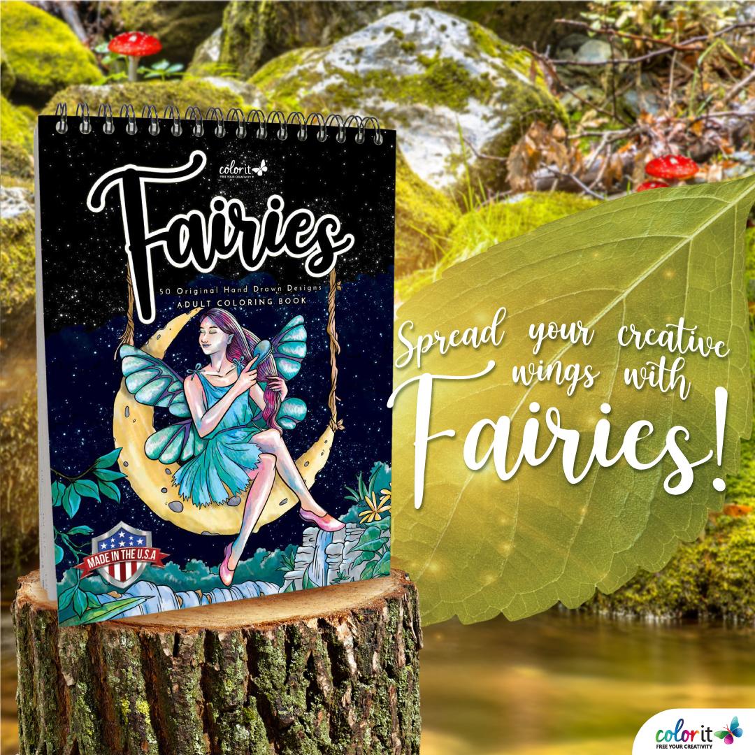 ColorIt Fairies Coloring Book for Adults