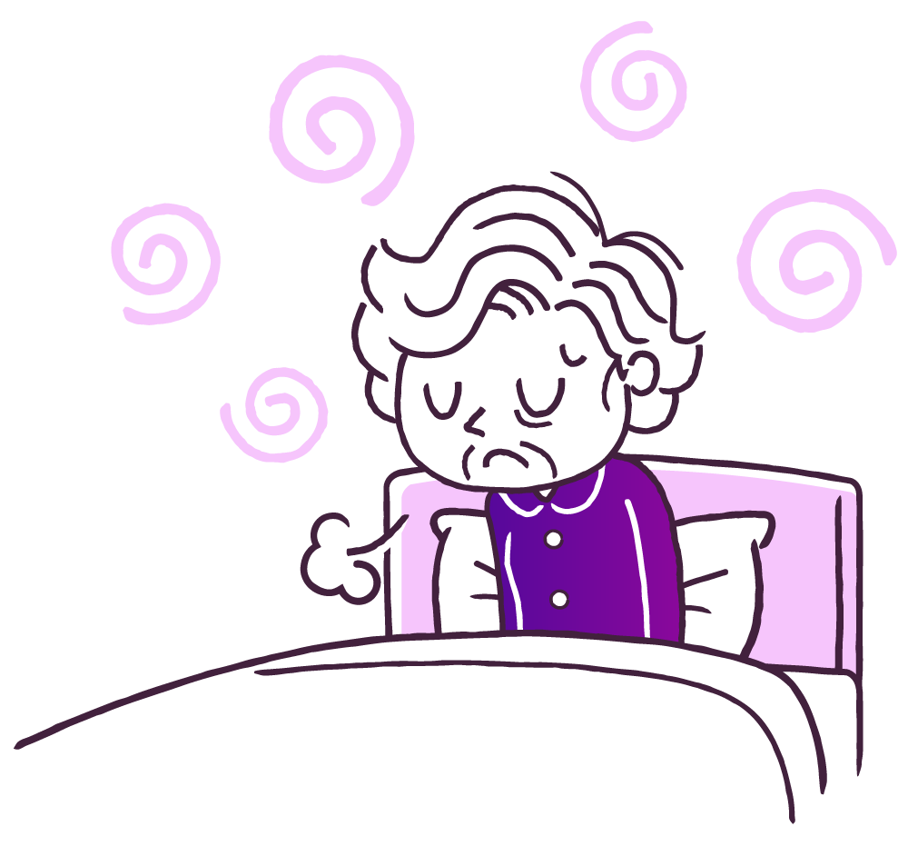 Tired sleepless woman