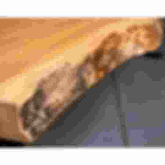 details of live edge ash wood slab