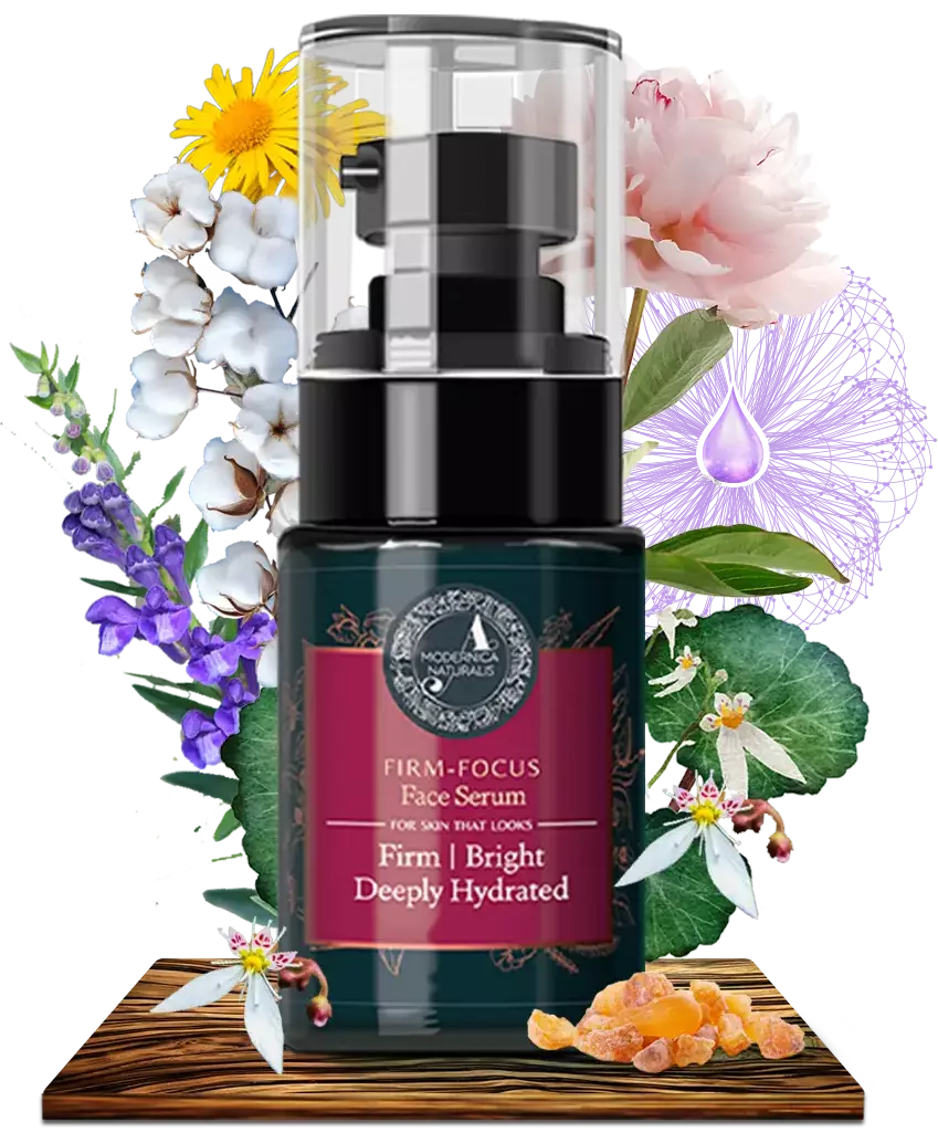 Firm-Focus Face Serum with its ingredients
