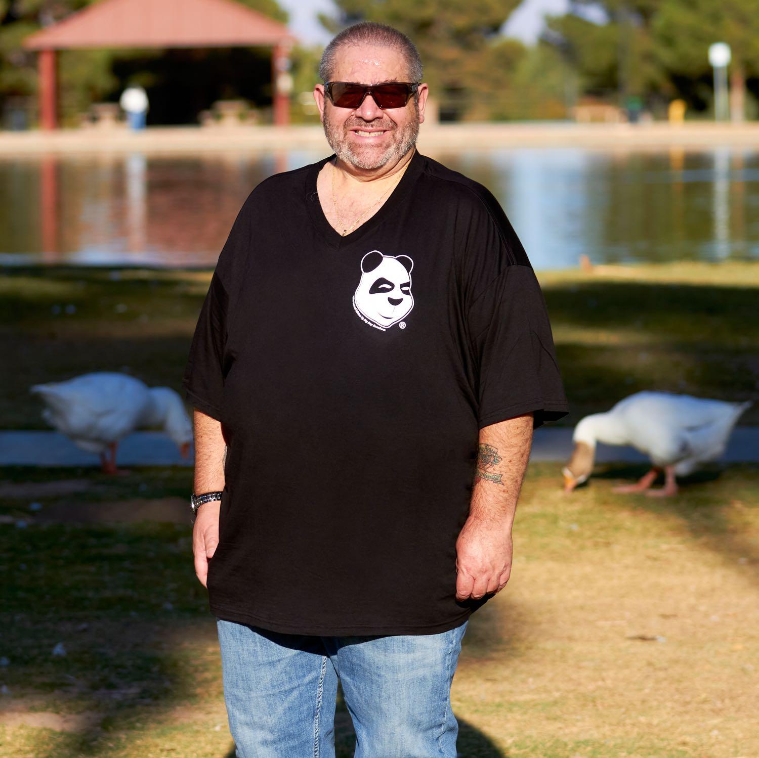 Limited Edition Paunch Panda Logo V-Neck T-Shirts Are Now Available