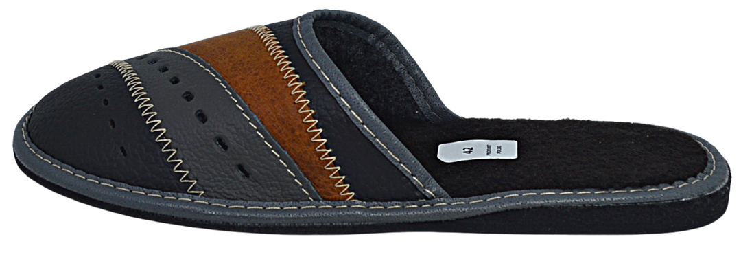 Jonas - men's leather bedroom slippers - Reindeer Leather