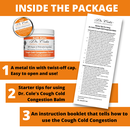 Inside the package of Dr. Coles Cough Cold Congestion Bath Salts