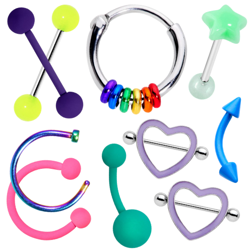 colorful body jewelry