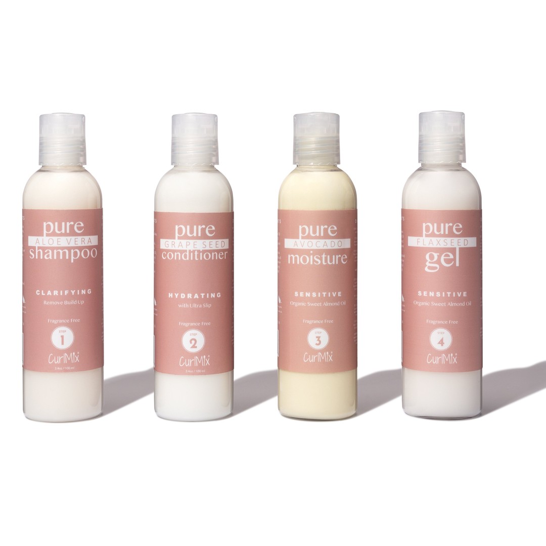 Sample Fragrance Free Wash + Go System with Organic Sweet Almond Oil for Sensitive Skin (Step 1-4)