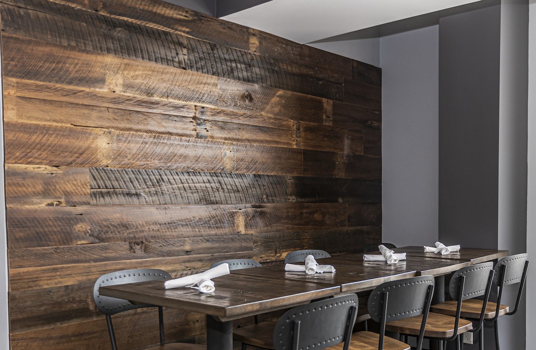 barnwood wall commercial restaurant project