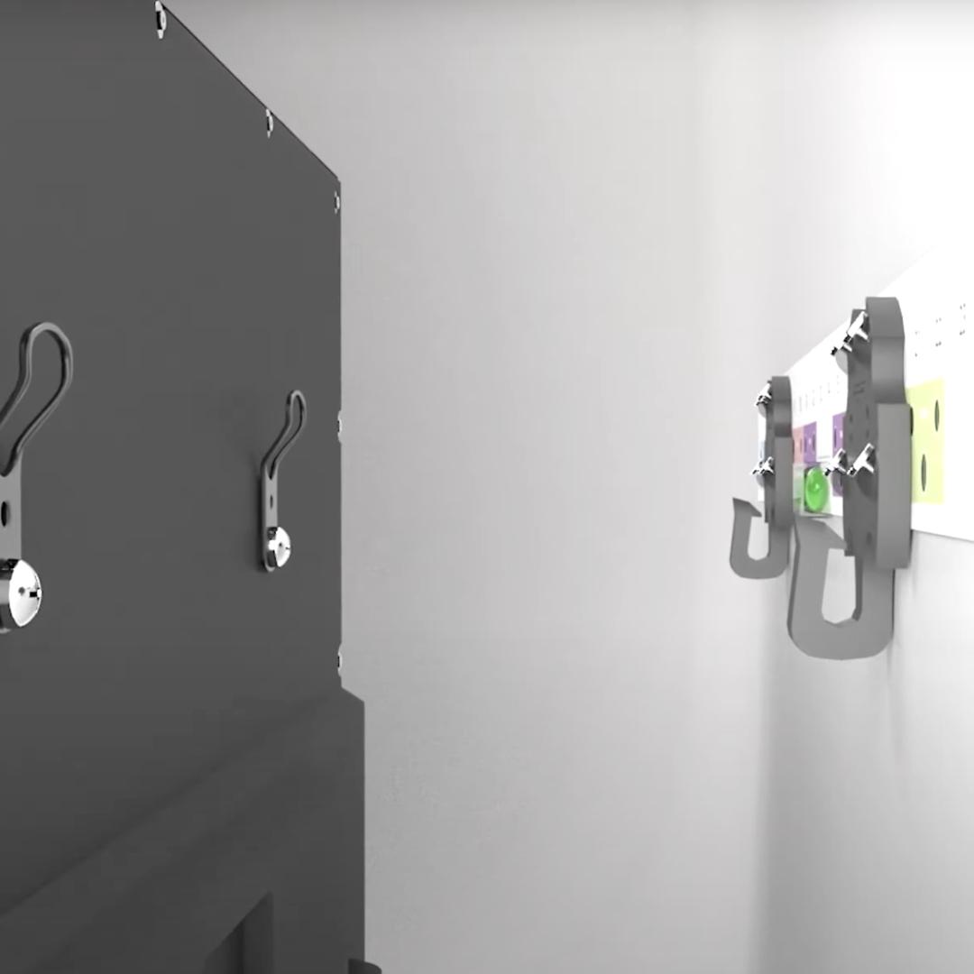 HangSmart mounting tv onto hooks