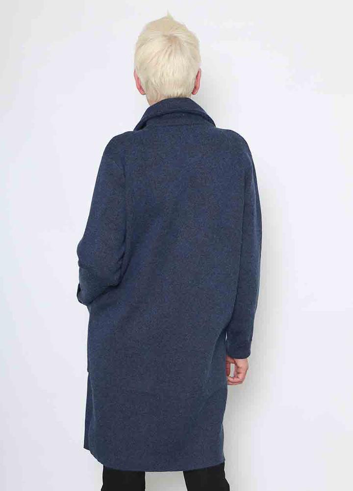 Revere Collar Coatigan in Blue