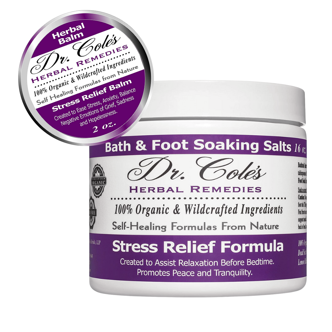 Dr. Cole's Stress Relief Balm and Soaking Salts Bundle