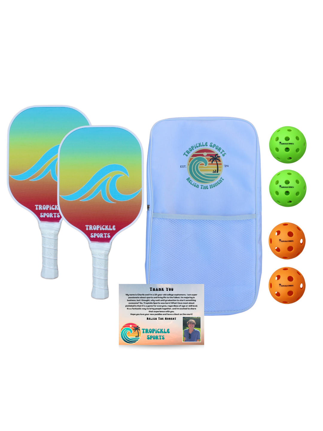 Tropical Wave Pickleball Paddle Set