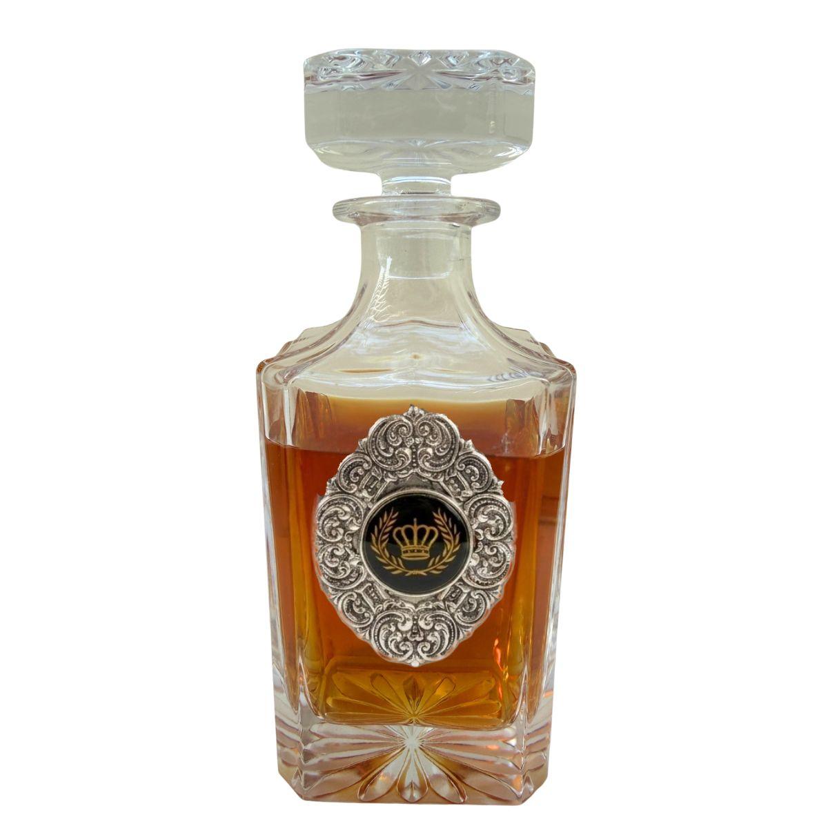 Custom Decanter with Silver Medallion and YOUR logo