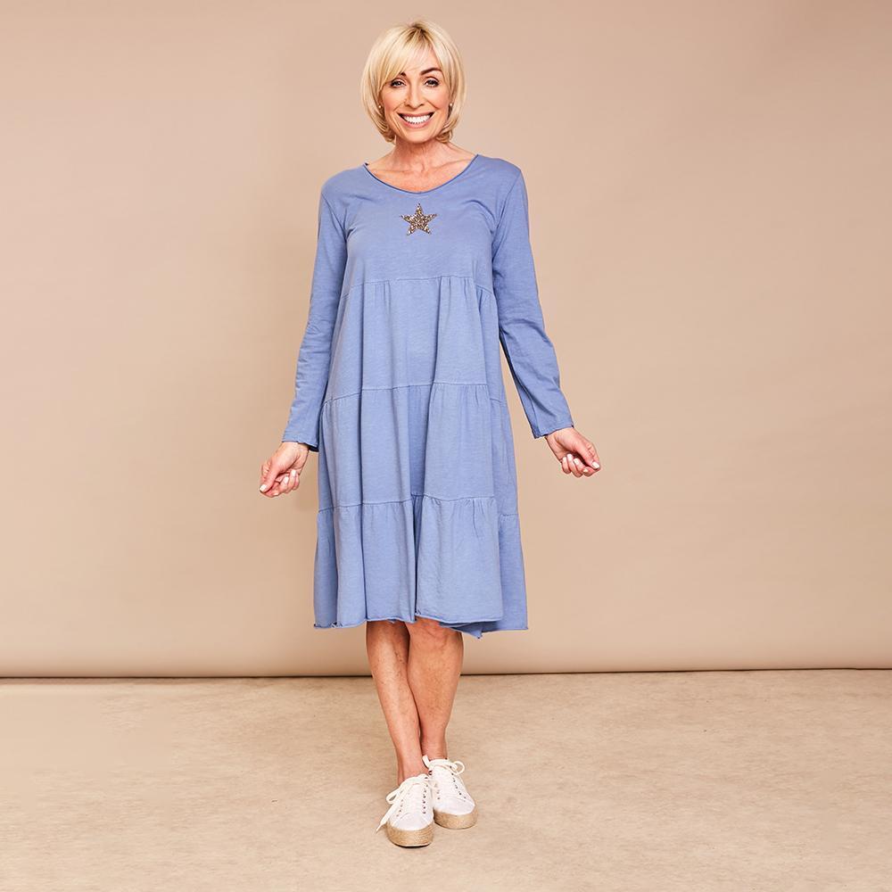 Selina Star Dress(Denim Blue)