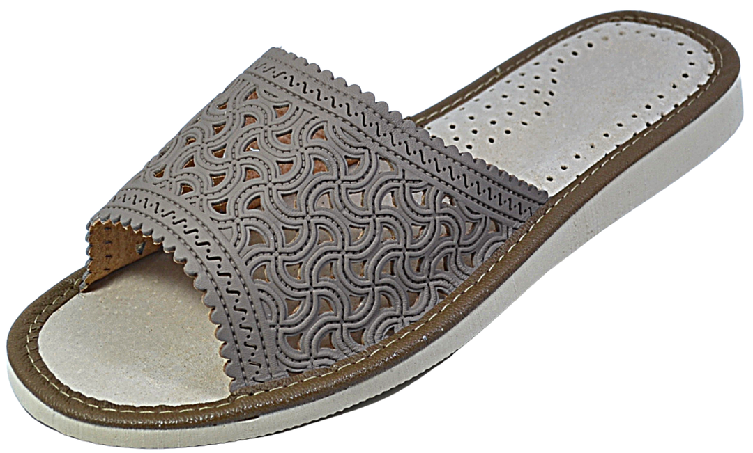 Harmonia - Leather house slippers for women - Reindeer Leather