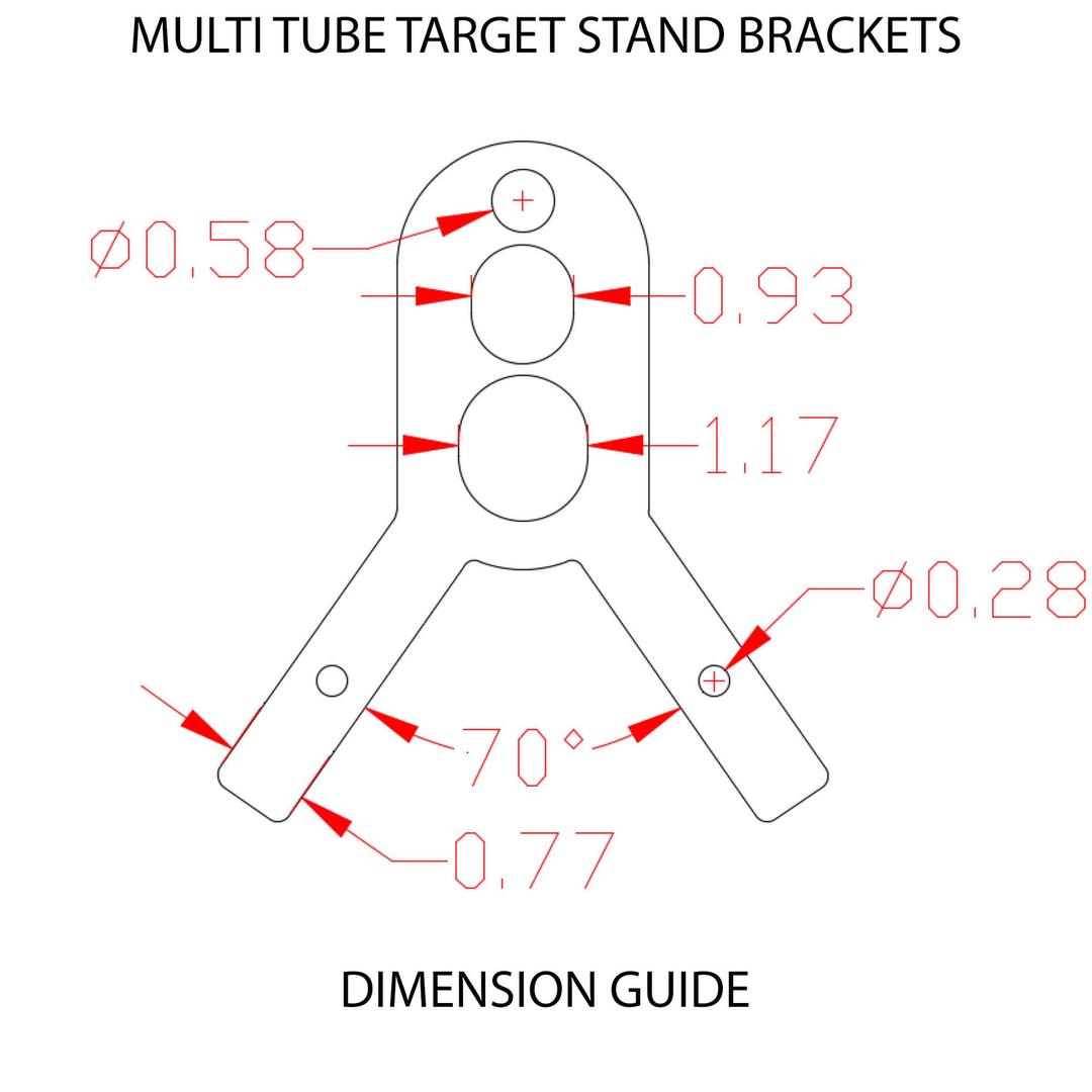 Multi Tube EMT Target Stand Bracket Sizes