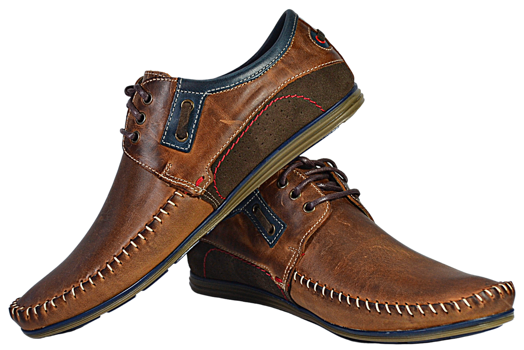 Damian - mens lace up moccasin shoes - Reindeer Leather