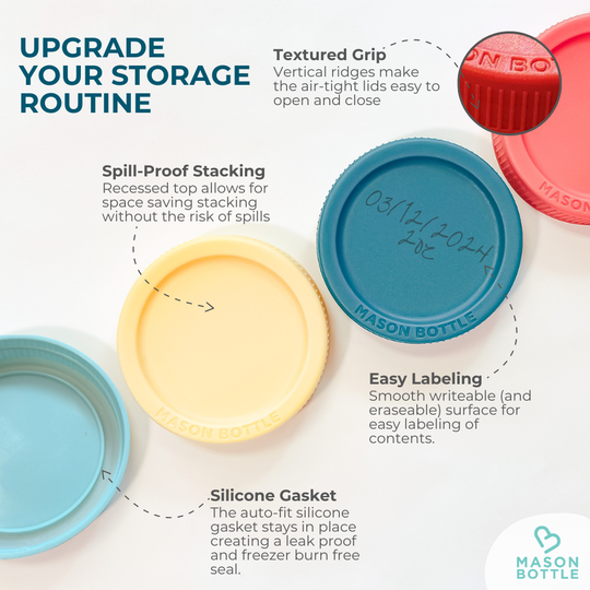 Plastic Storage Lids – Mason Bottle