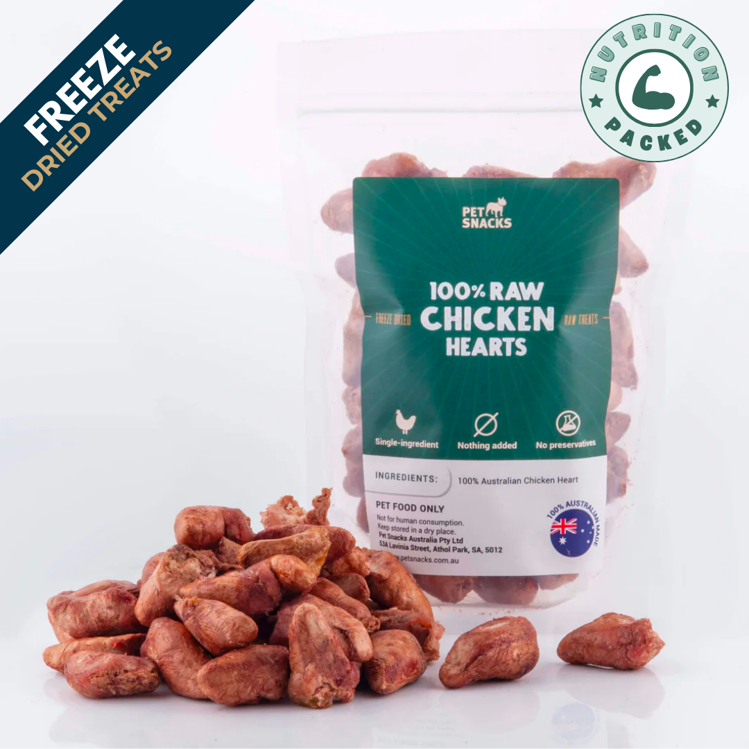 Raw Chicken Heart Treats Pet Snacks 