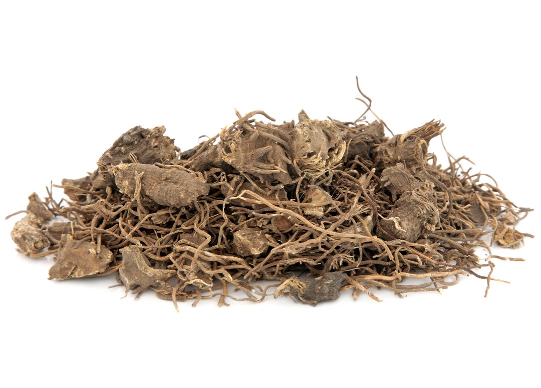 Black cohosh root with white black ground