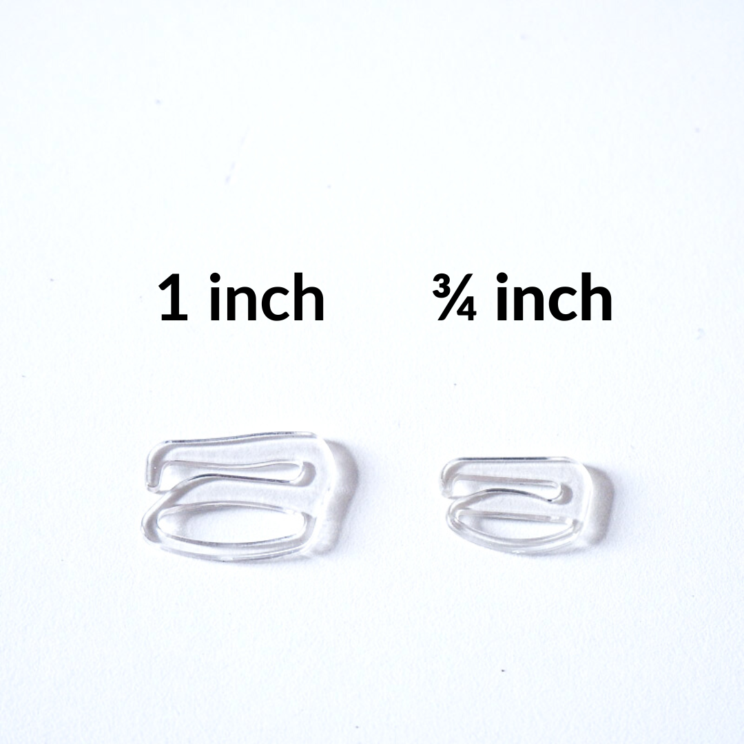 The two different sizes of hooks from the MadamSew Hook & Eye Fastener set
