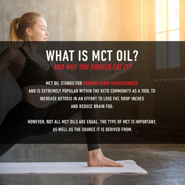 What is MCT Oil Woman Wearing Yoga Clothes Doing Yoga