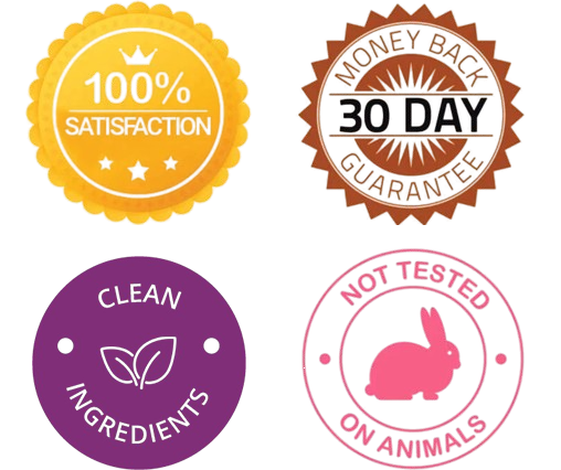 100% Satisfaction | 30-Day Money Back Gaurantee | No Harmful Chemicals | Paraben Free | Sufate-Free | Not Tested on Animals 2