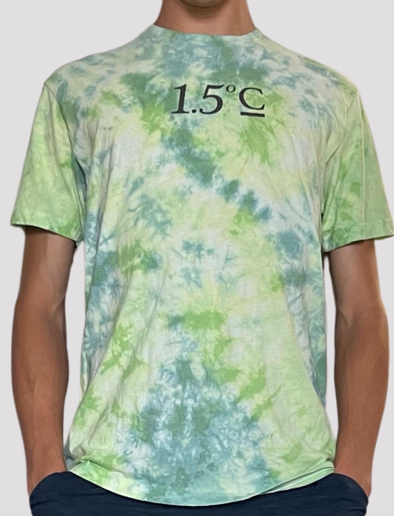 1.5ºC Earth Focus Eco-Spirit Hand Tie-Dyed Unisex Unisex Tshirt_Involvd Social Advocacy Clothing Brand