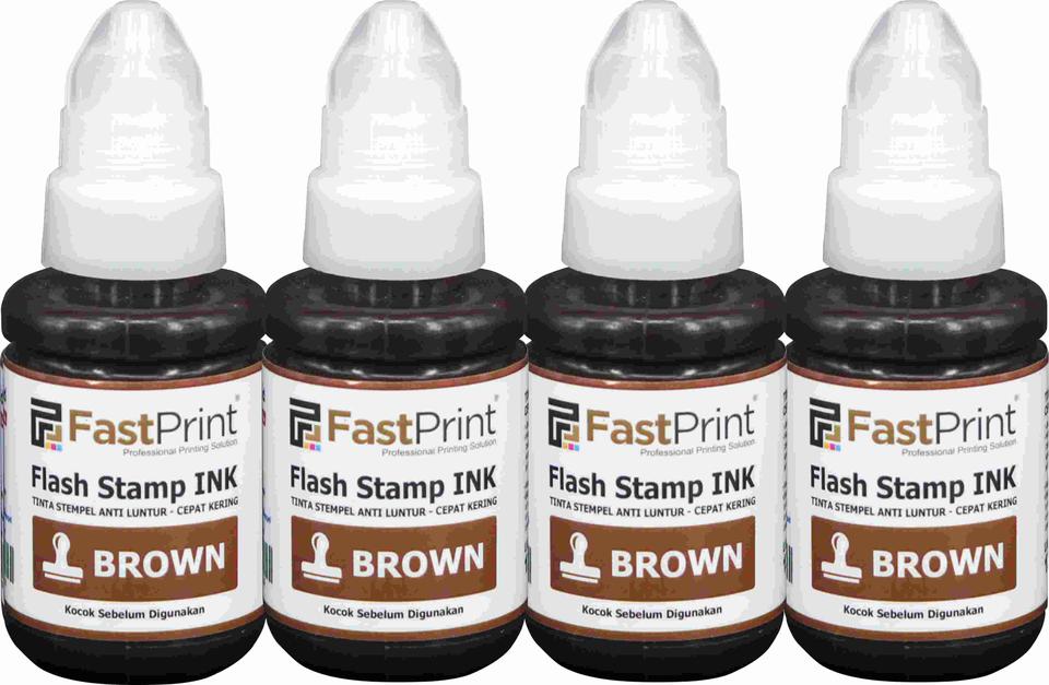 warna tinta stempel coklat