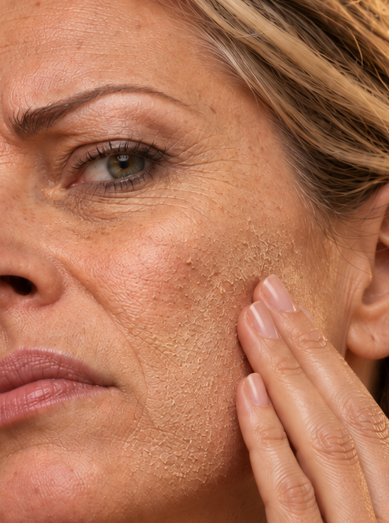 Foundation settling into fine lines