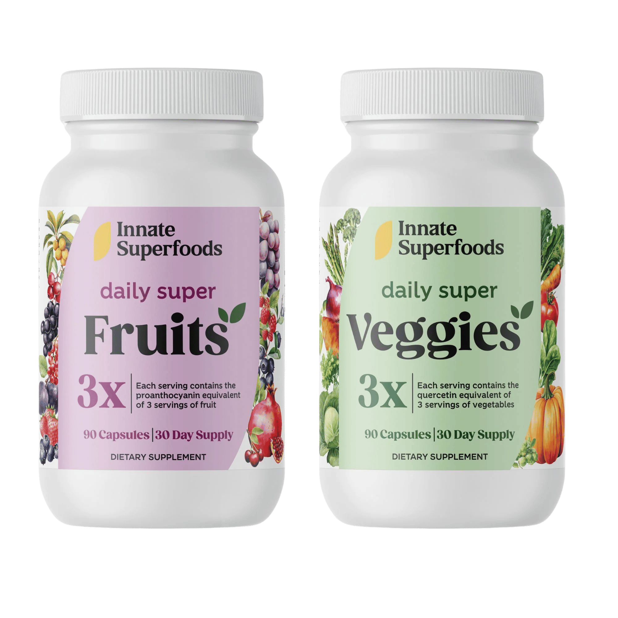 fruits and veggies bottles