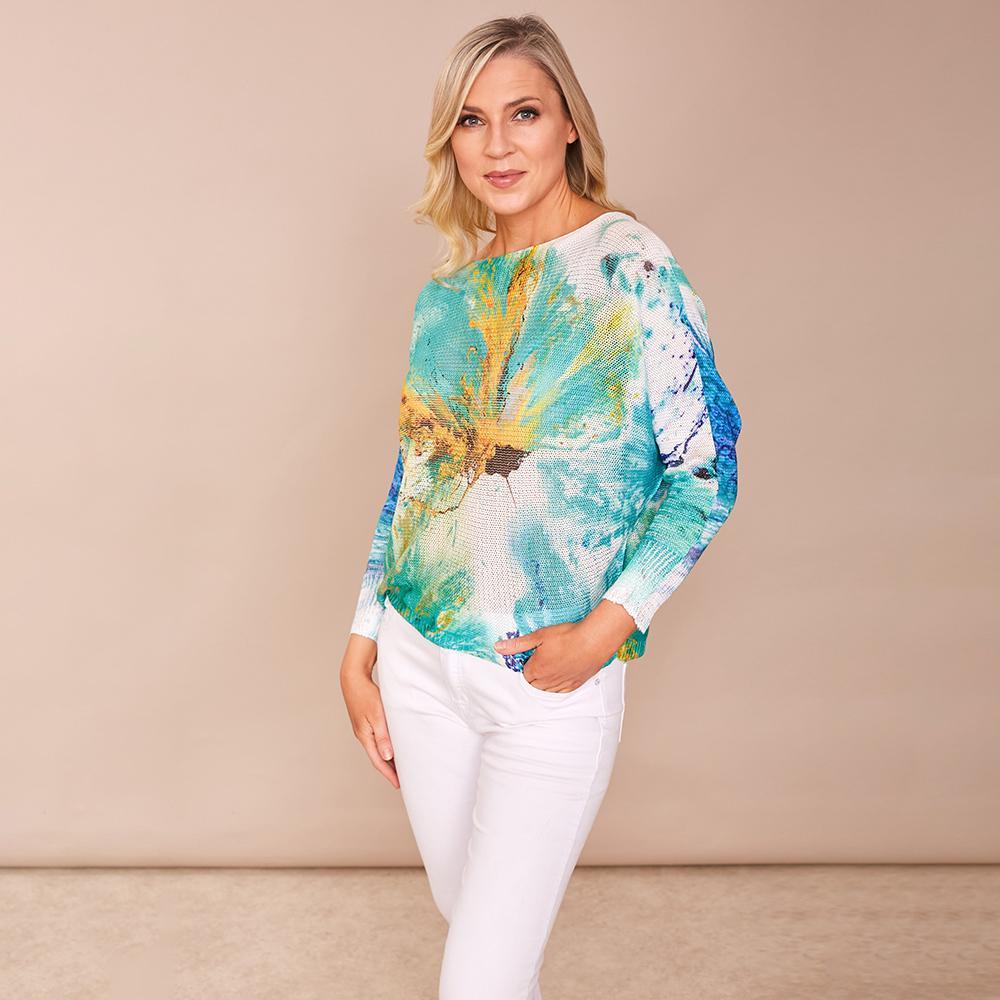 Karina Batwing Jumper (Splash)