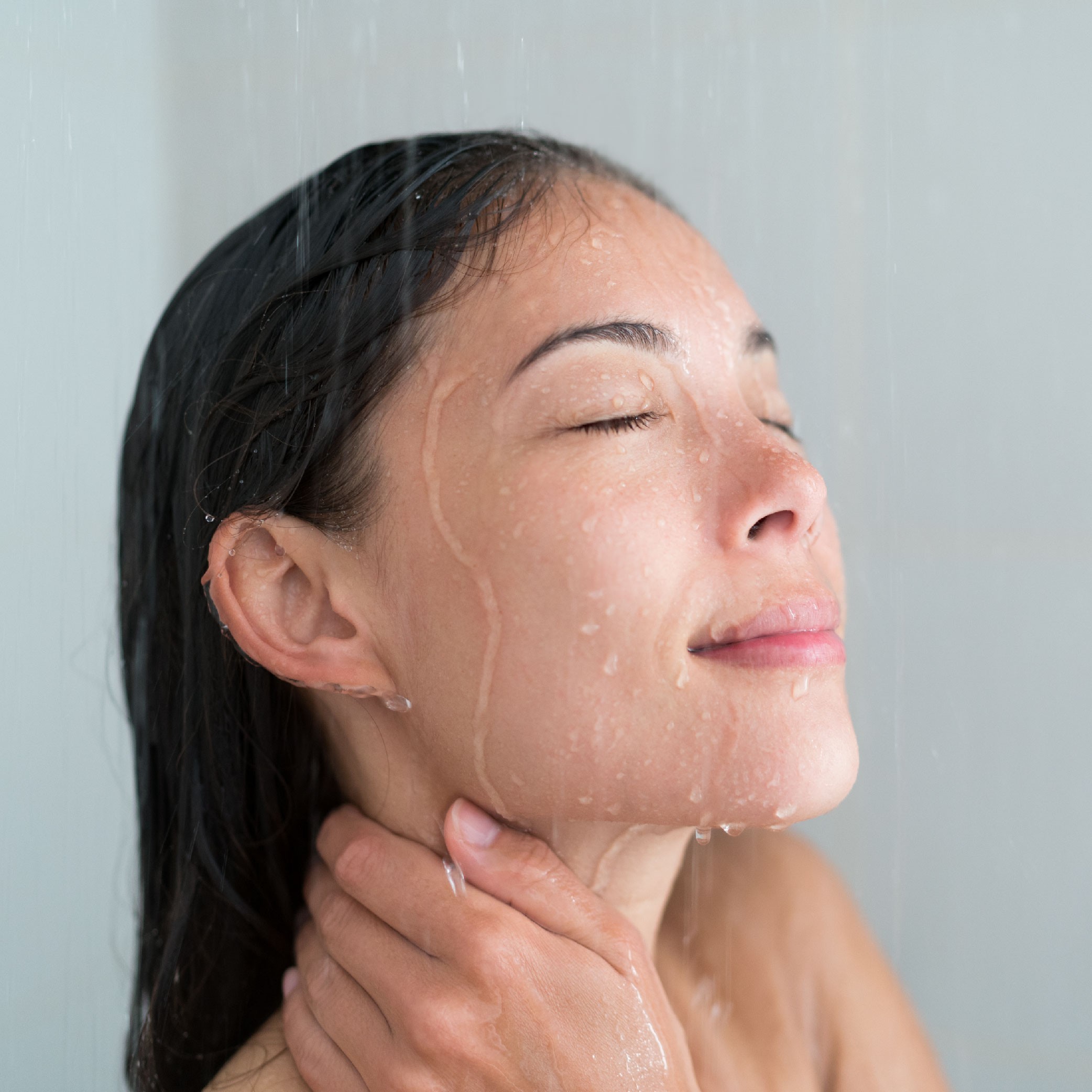 rinse your skin with warm water