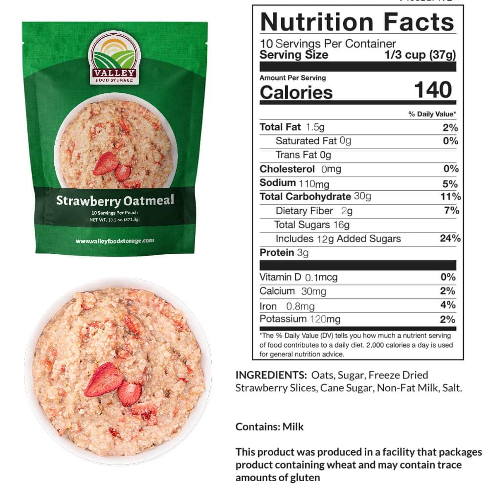 Strawberry Oatmeal Nutrition Facts