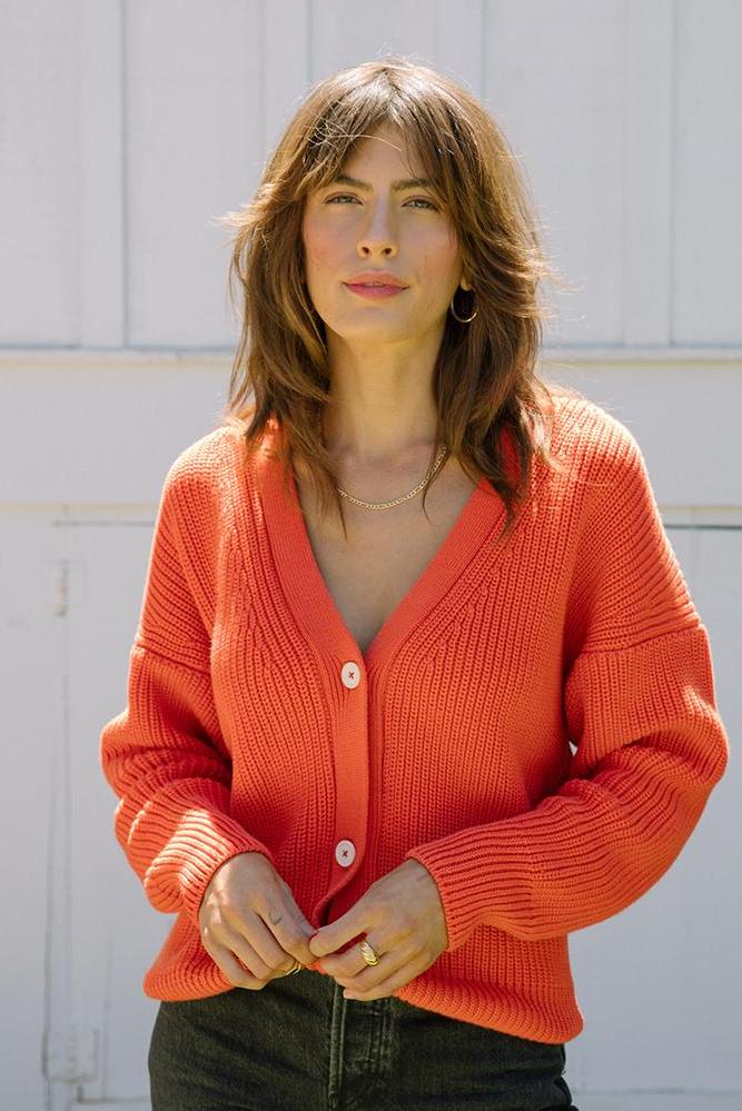 Shelter Cotton Cardigan Flame