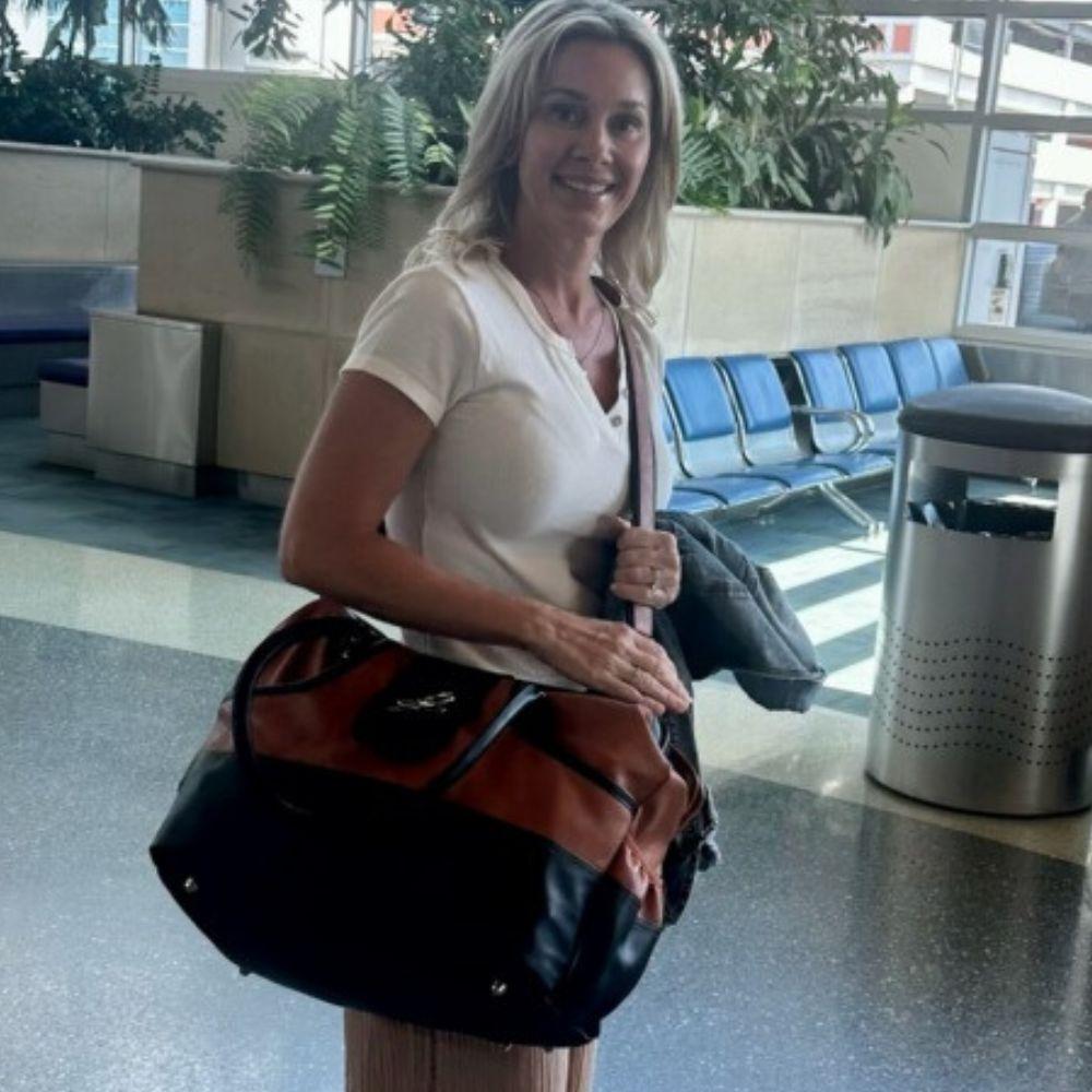 Weekender Duffel Bag for Women with Packing Cubes, Travel Wallet, Shoe Covers