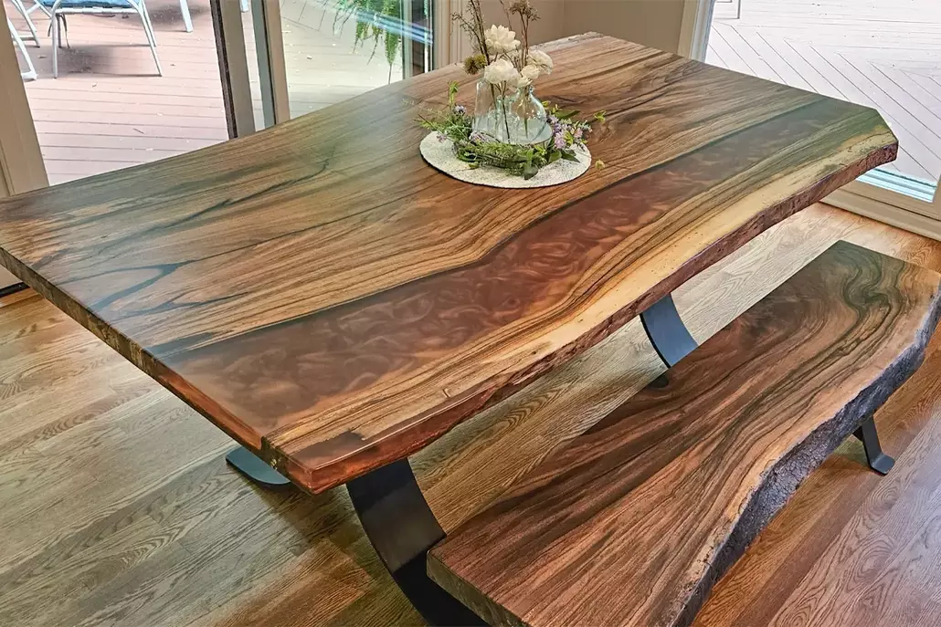 rustic live edge dining table