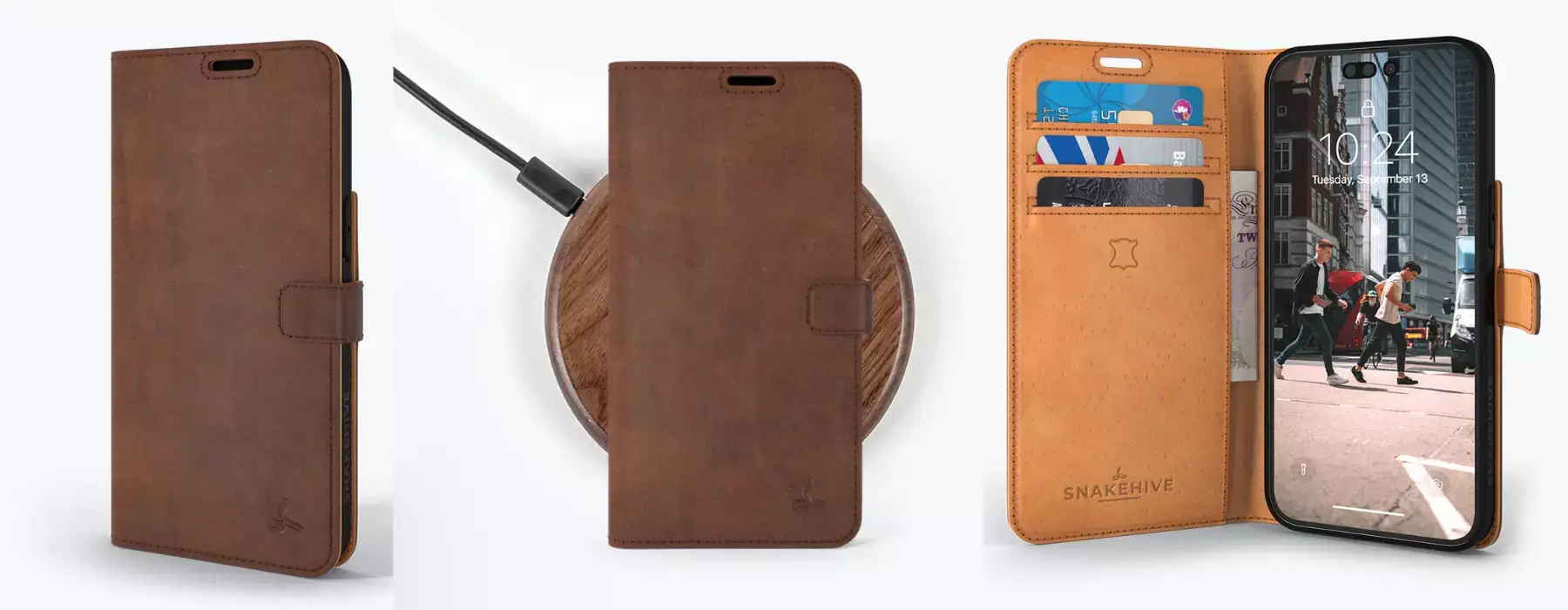 Snakehive Vintage Leather Wallet Case