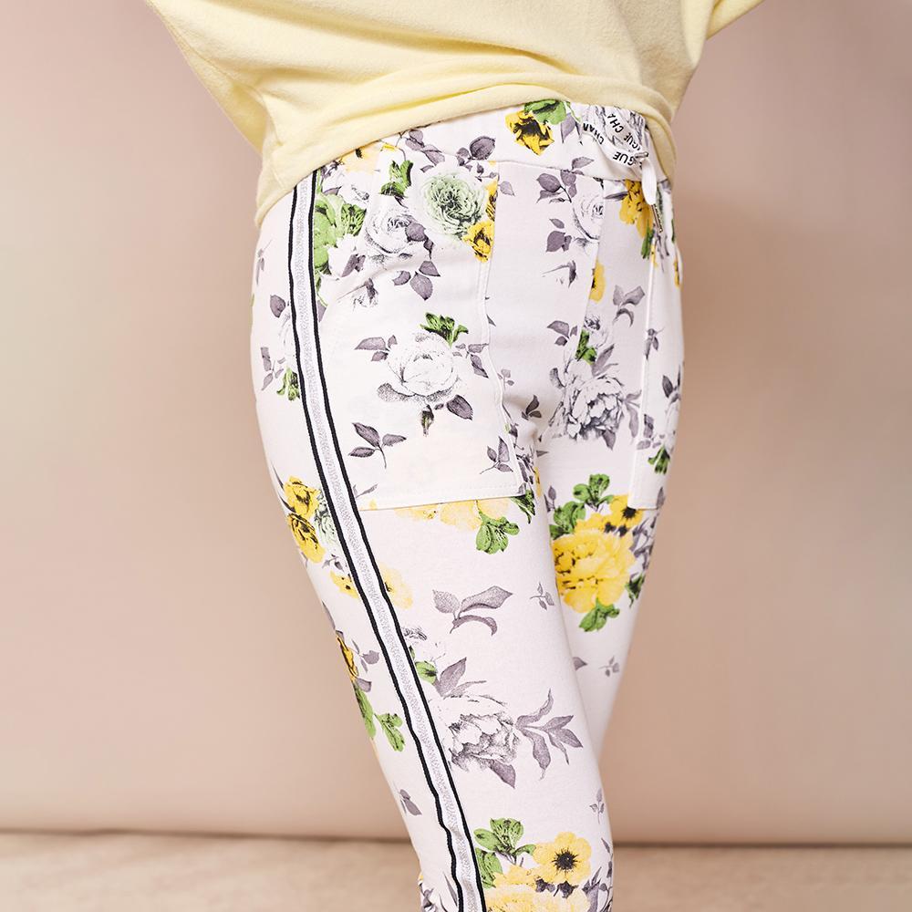 Kelly Floral Joggers (Lemon)