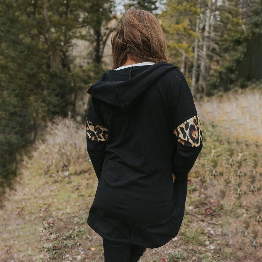 Rosie Leopard Hoody (Black)