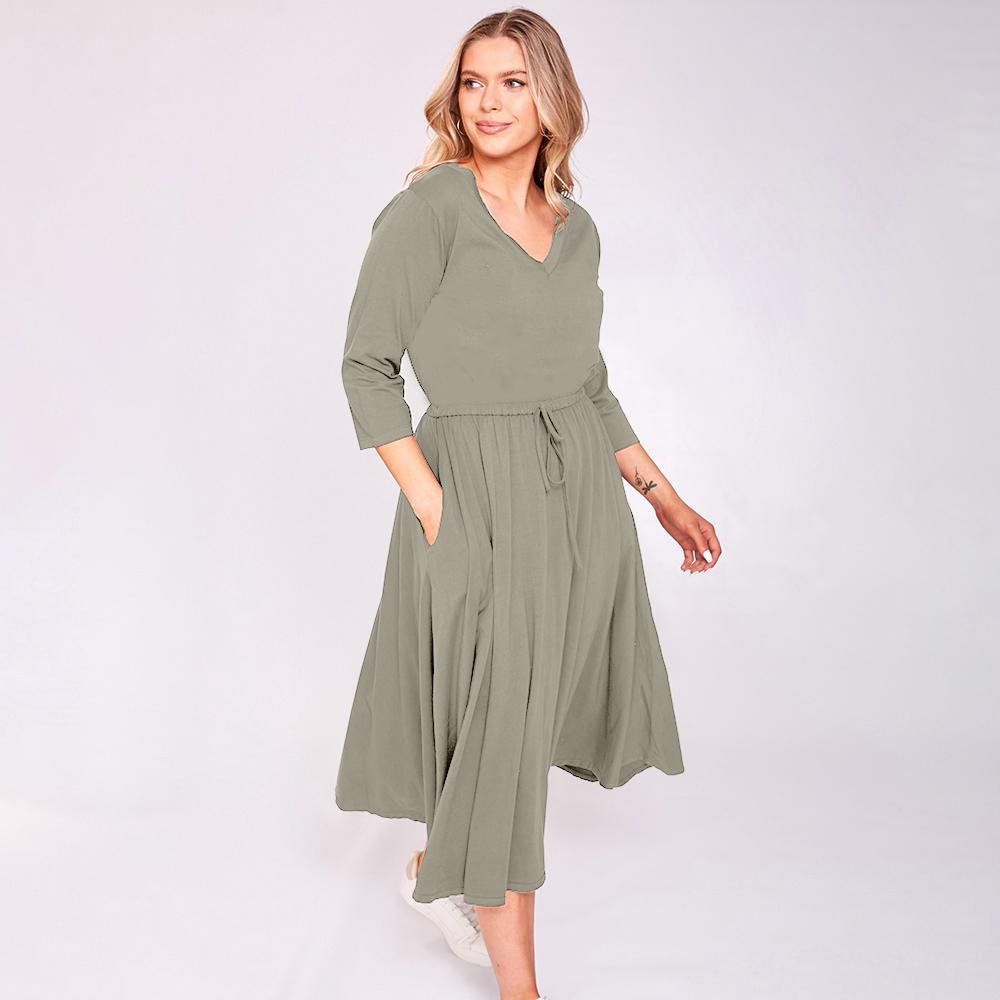 Ava Dress (Khaki)
