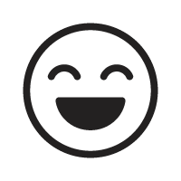Smiling face emoji with closed eyes and open mouth.