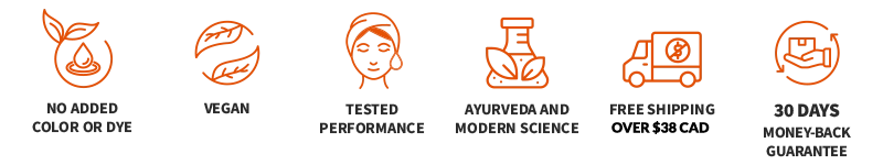 Not Tested on Animals, Vegan, 30-Day Money Back Guarantee badges