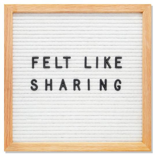 Premium White Felt Letter Board 10x10 Inches